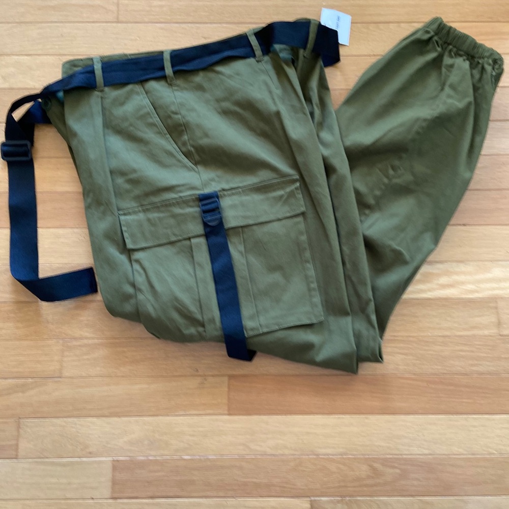 Army Green Cargo Style Joggers -Size 3X